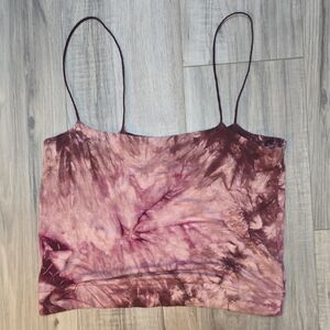 American Eagle Outfitters Tie Dye Bungee Crop Tank